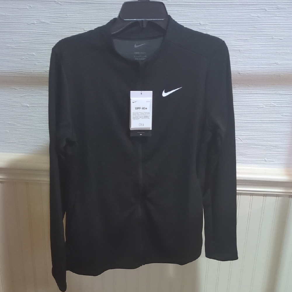 Nike Women's Golf Black Full Zip Jacket UV Resistance Small NWT